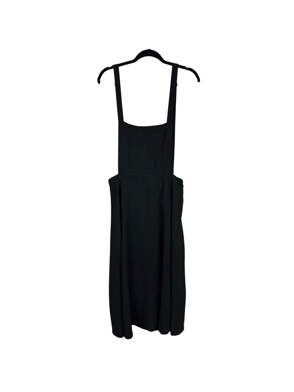 NWT Vintage Liz Claiborne Black Zip Bib Overall Maxi Jumper Dress Size 14